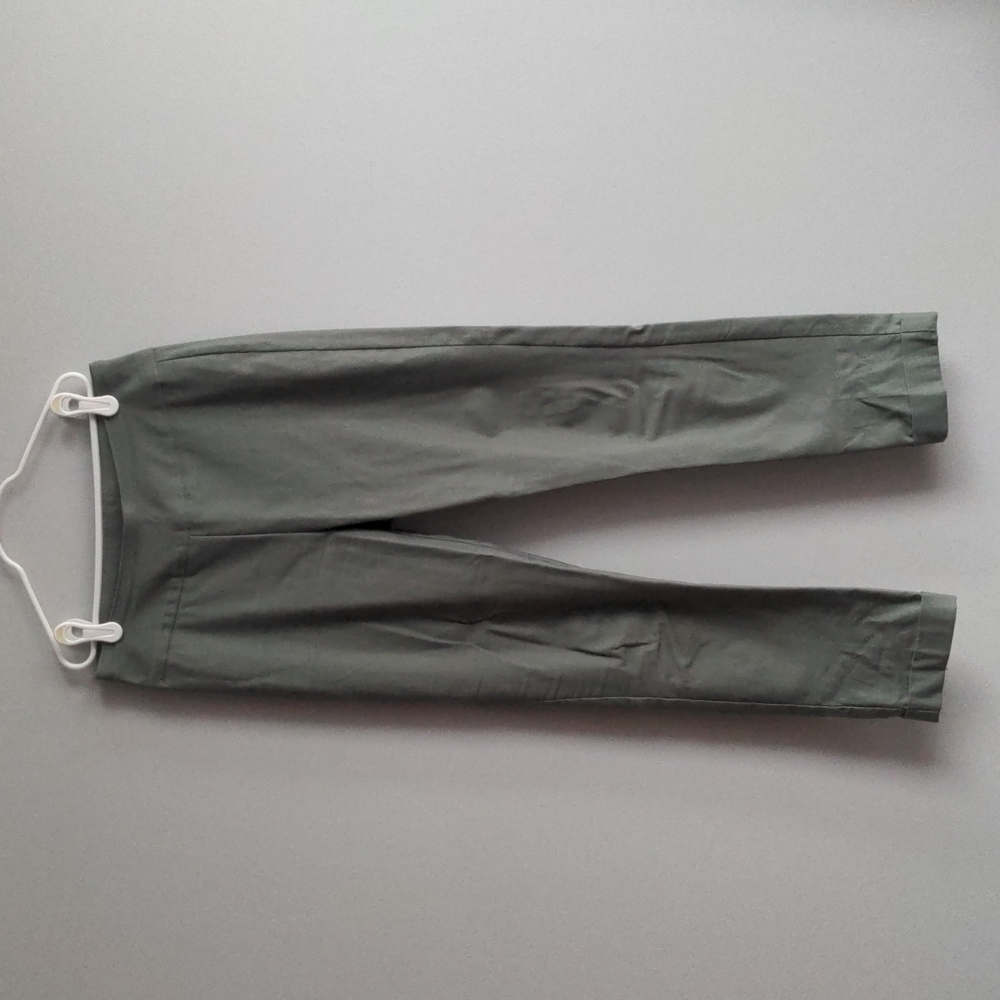 High waisted army green straight leg pants